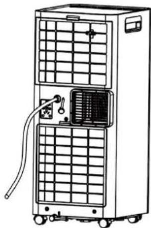 Orbegozo ADR 94 - - Instale a mangueira de drenagem no modo Desumidificador (Dehu). - 1
