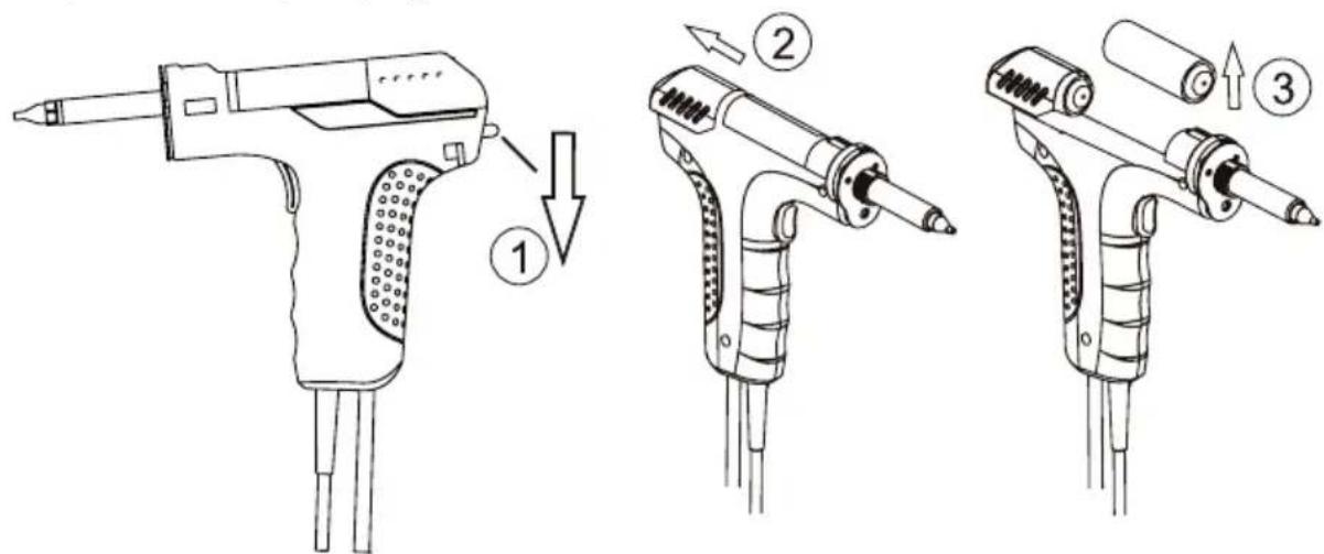 Toolcraft TPS-900 - d) Nettoyage du pistolet à dessouder - 2