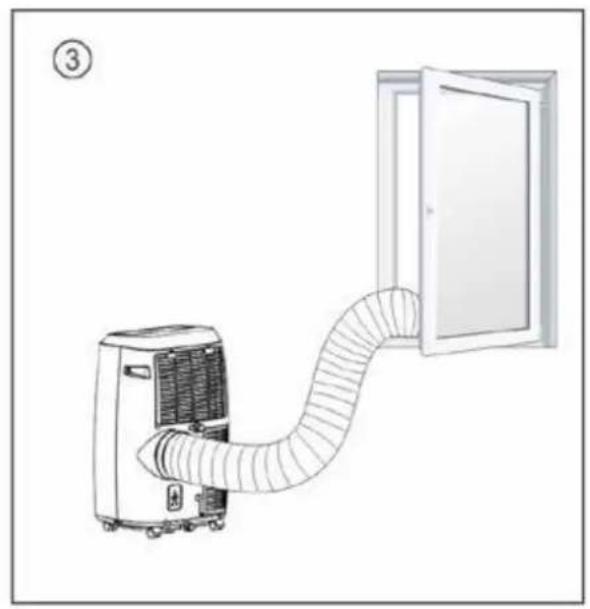 Orbegozo ADRW 125 - Installing the extraction hose - 2
