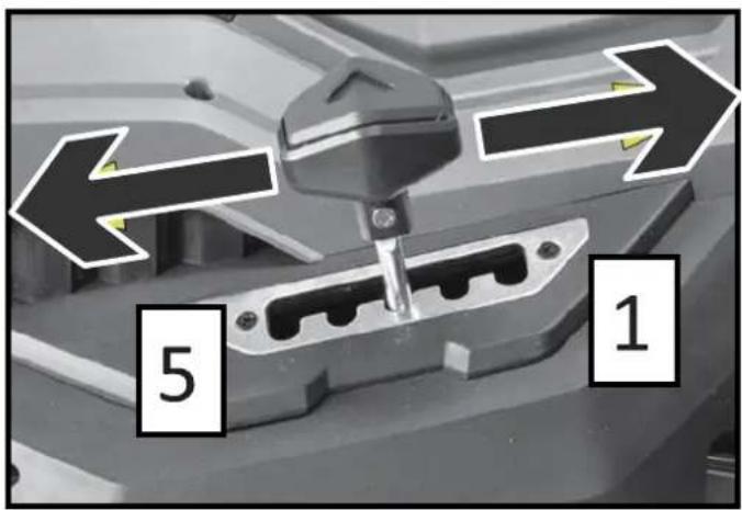Fuxtec FX-RME38 - Ustawianie wysokosci cięcia - 1