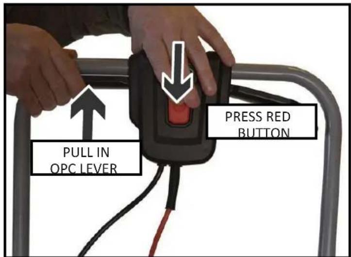 Fuxtec FX-RME38 - Start and stop the mower - 1