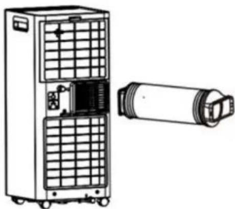 Orbegozo ADR 97 - INSTALE O CONJUNTO DO TUBO DE SAÍDA DE AR - 8