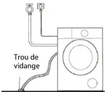 TECNOLEC FT8WH - Raccordement du tuyau de vidange - 1