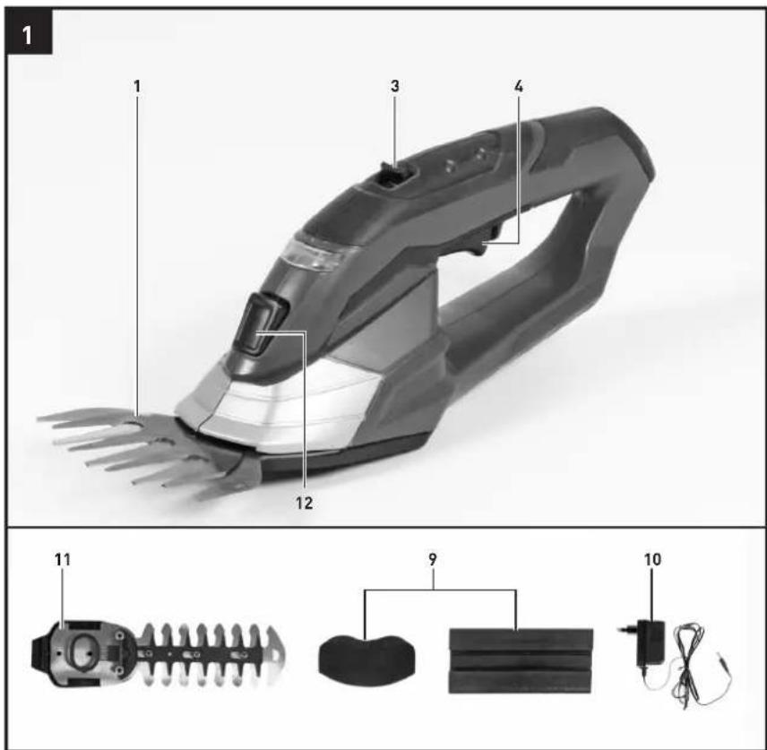 AYCE AGS 10 8 Li - 1.DESCRIPTION DE L'APPAREIL (FIGURE 1) - 1