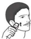 PANASONIC ER-GB370 - ▶ Trimming without the comb attachment - 6