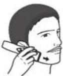 PANASONIC ER-GB370 - ■ Afeitado del borde de la barba - 4