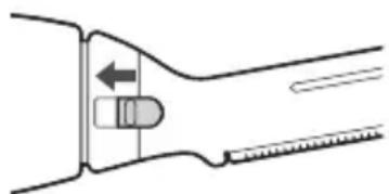 PANASONIC ER-GM40 - Deslice el bloqueador de la cuchilla como indica la flecha. - 1