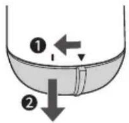 PANASONIC ER-GM40 - Remove the battery cover. - 1