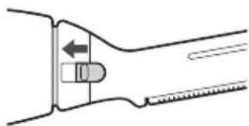 PANASONIC ER-GM40 - Slide the blade locker as indicated by the arrow. - 1