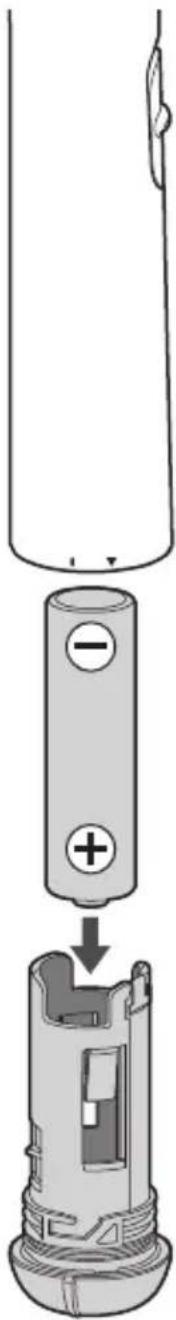 PANASONIC ER-GM40 - Installation de la pile - 1