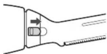 PANASONIC ER-GM40 - Deslice el bloqueador de la cuchilla como se indica en la flecha. - 1