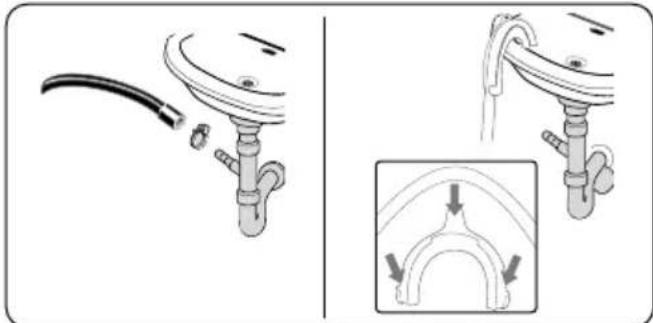 CONTINENTAL EDISON CELL10140IBT - Raccordement du tuyau de vidange - 1
