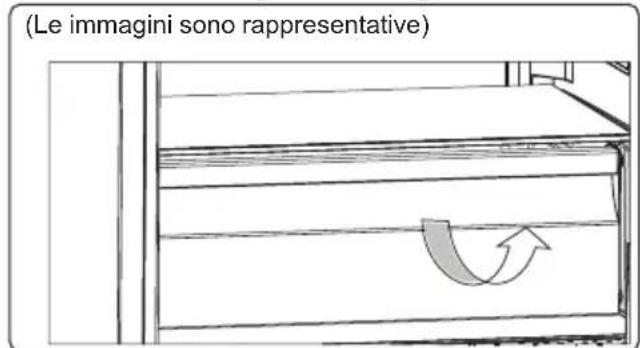 CONTINENTAL EDISON CEFC472NFIX - Rimozione del ripiano congelatore: - 1