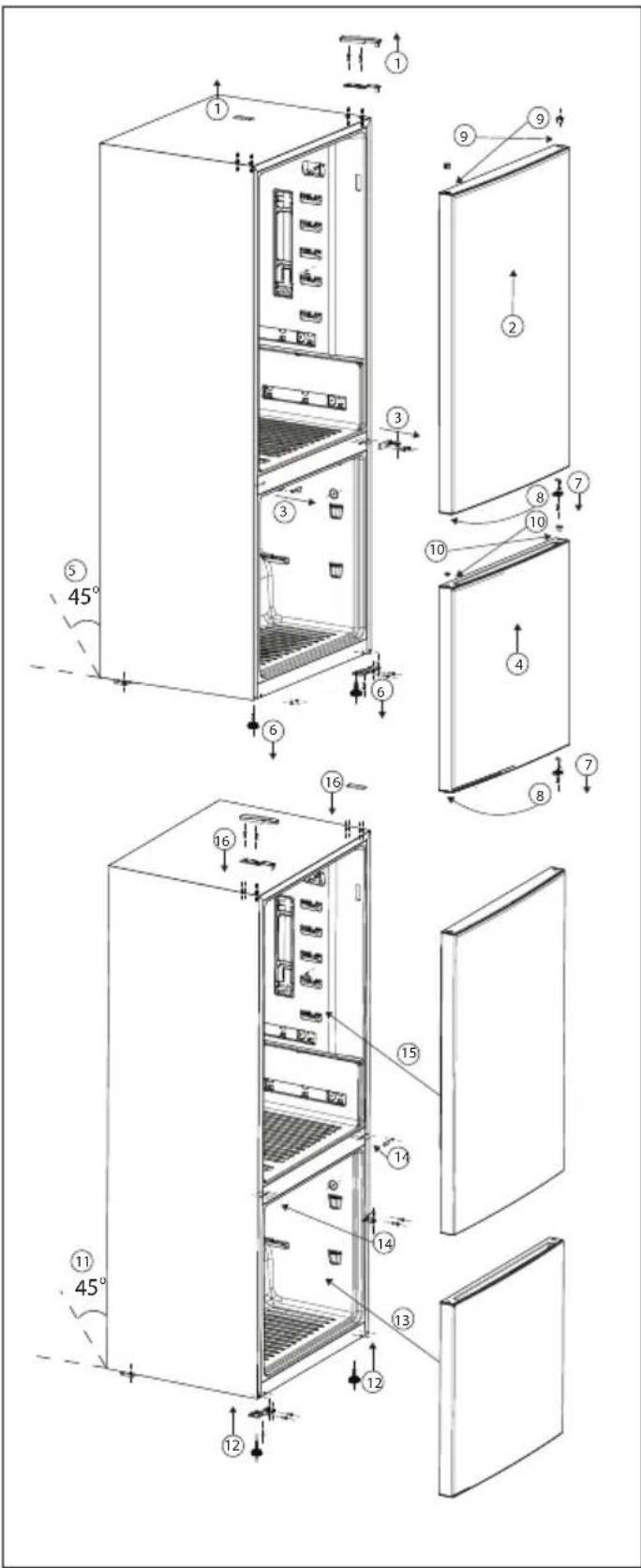 BLOMBERG BRFB1046SS - Reversing the doors (This feature is optional) - 1