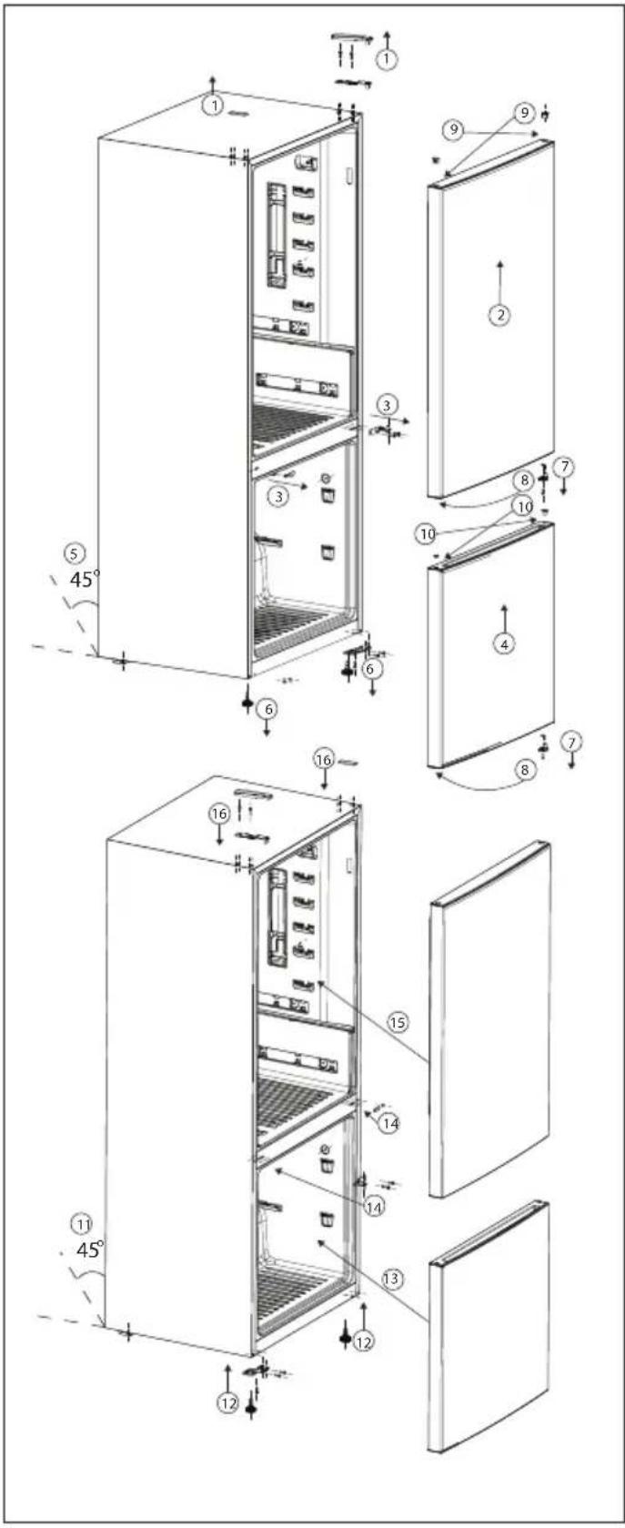 BLOMBERG BRFB1046SS - Inversión de la puerta (Característica opcional) - 1