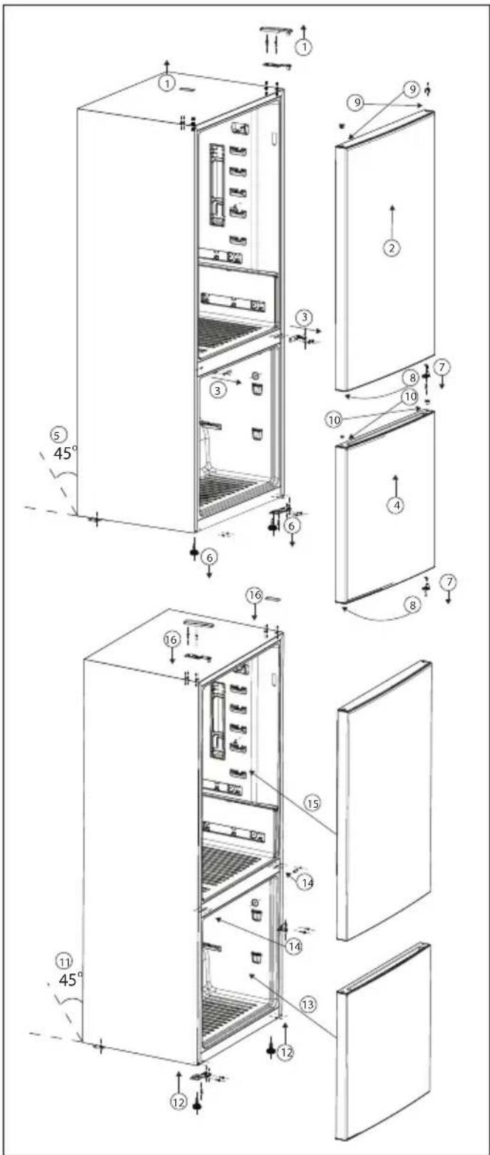 BLOMBERG BRFB1046SS - Réversibilité des portes - 1