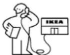 IKEA RISNÄS 505.730.63 - Kā sazināties, ja nepieciešami mūsu pakalpojumi - 1