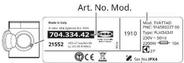 IKEA TVÄTTAD 205.788.11 - Inspection check list - 3