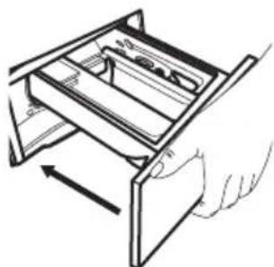 IKEA TVÄTTAD 205.788.11 - Para detergente líquido: compuerta girada hacia abajo. - 3