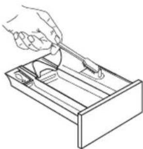 IKEA TVÄTTAD 205.788.11 - Pulizia della vaschetta del detersivo e della rientranza della vaschetta - 3