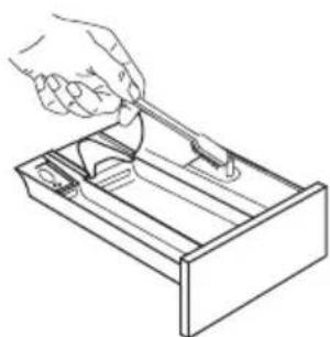 IKEA TVÄTTAD 205.788.11 - Cleaning the detergent dispenser drawer and the drawer recess - 3