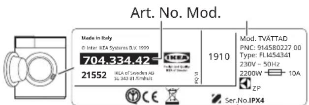 IKEA TVÄTTAD 205.788.11 - Elenco controlli di ispezione - 3