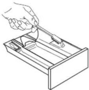 IKEA TVÄTTAD 205.788.11 - Limpieza del depósito del dosificador y el hueco del compartimento - 3