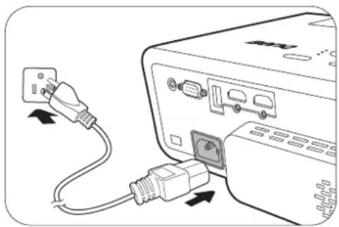 BENQ TK710STi - Mise en marche du projecteur - 1
