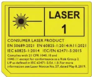 BENQ TK710STi - Précaution du laser - 1