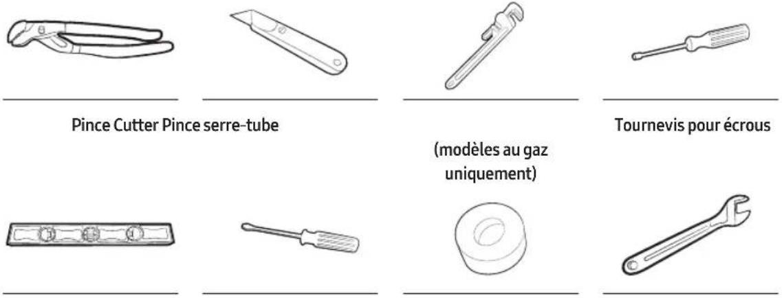 SAMSUNG WH46DBH100EW - Outils requis pour l'installation - 1