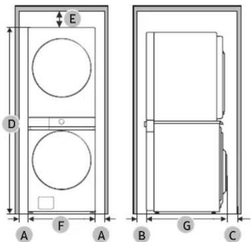 SAMSUNG WH46DBH100EW - Dégagement requis - 1
