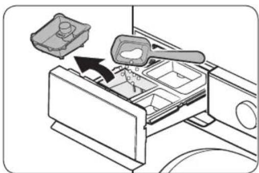 SAMSUNG WH46DBH100EW - Utiliser de la lessive en poudre - 1