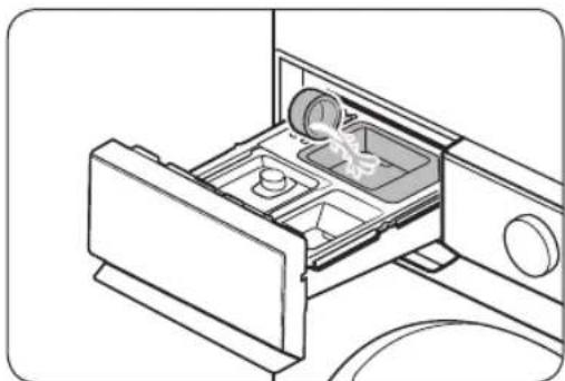 SAMSUNG WH46DBH100EW - To use the bleach compartment - 1