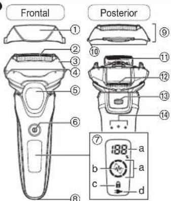 PANASONIC ES-LT5N - Identificación de las partes - 1
