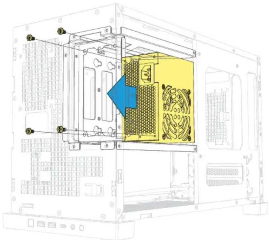 Sharkoon Rebel C20 ITX - Installer le bloc d'alimentation - 1