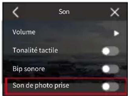 Akaso Brave 8 Lite - ④ Son de photo prise - 2