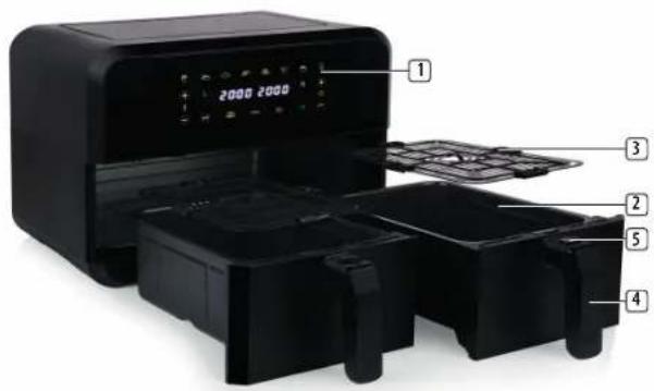 PRINCESS Double Basket Airfryer 182068 - PRINCESS - 1
