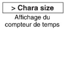 > Chara size Affichage du compteur de temps