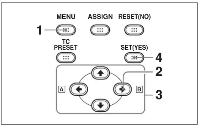 SONY HVR-1500A - Modification des réglages des options de menu ENHANCED - 1
