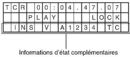 T C R 0 0 : 0 4 . 4 7 . 0 7 I N S V A 1 2 3 4 T C Informations d'état complémentaires
