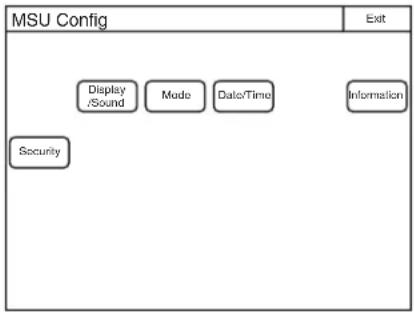 MSU Config Exit Display /Sound Mode Date/Time Information Security