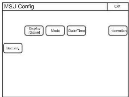 MSU Config Exit Display /Sound Mode Data/Time Information Security