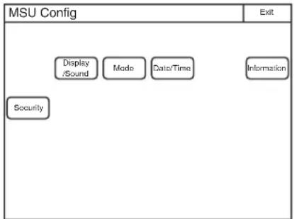 MSU Config Exit Display /Sound Mode Date/Time Information Security