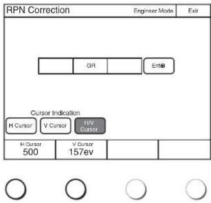 RPN Correction Engineer Mode Exit GIR EnterB Cursor Indication H Cursor V Cursor H/V Cursor H Cursor 500 V Cursor 157ev