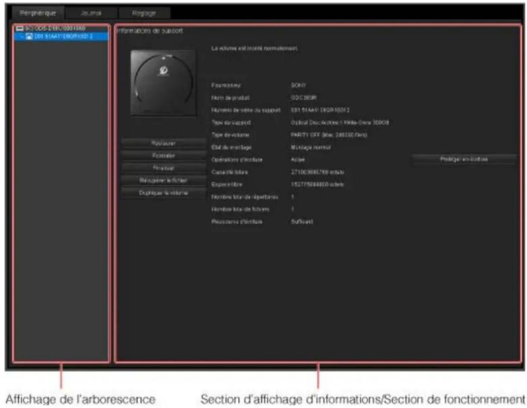 SONY ODS-D55U - Affichage de l'arborescence-Informations de support - 1