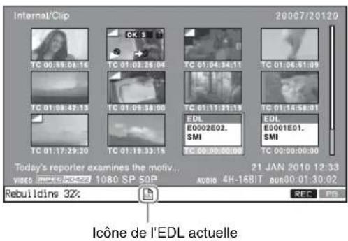 SONY XDS-PD2000 - Montage d'un EDL (EDL actuel) - 1