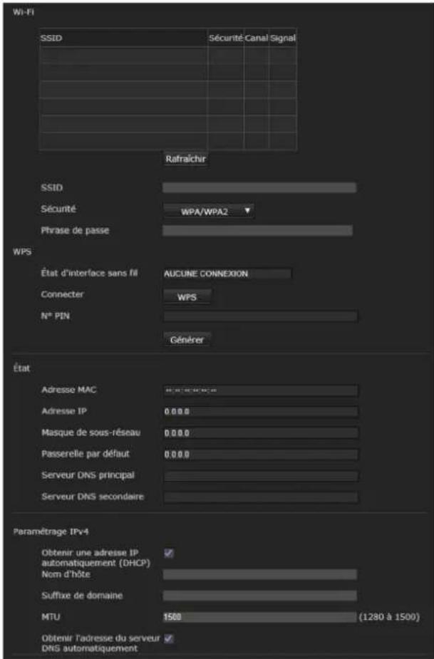 SONY SNC-VM641 - Onglet Wi-Fi - 1