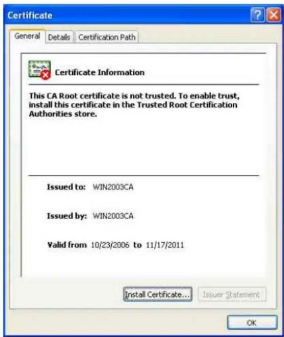 SONY SNC-ZM550 - Comment installer le certificat CA - 1