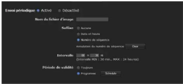 SONY SNC-ZM550 - Menu Declencheur - 1