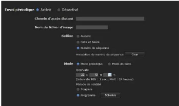 SONY SNC-ZM550 - Menu Declencheur - 1